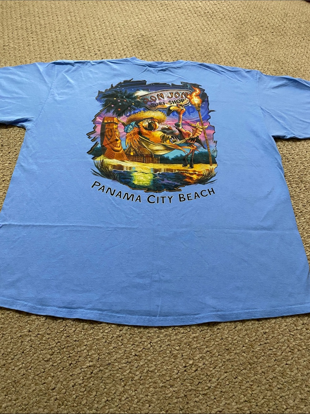 Ron Jon surf shop Mens size XXL Light Blue Short Sleeve Tee Panama City beach - Picture 11 of 16